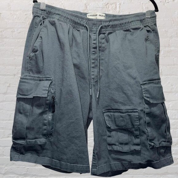 Medium Urbanplanet Slate Cargo Shorts for Men - Picture 1 of 4